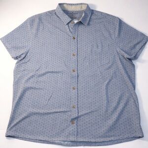 Tailor Vintage men's Airotec Blue Patterned Casual button up Shirt XXL